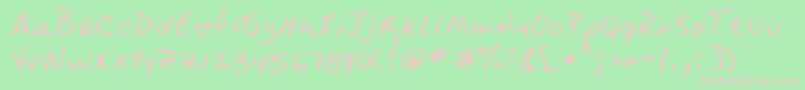 PlanoRegular Font – Pink Fonts on Green Background