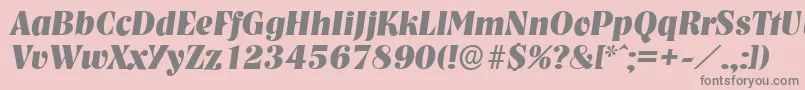 NashvilleserialXboldItalic Font – Gray Fonts on Pink Background