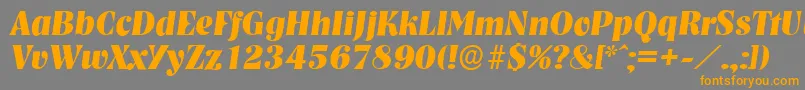 NashvilleserialXboldItalic Font – Orange Fonts on Gray Background