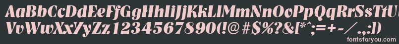 NashvilleserialXboldItalic Font – Pink Fonts on Black Background