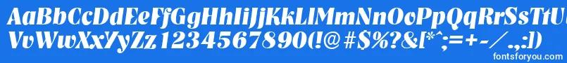 フォントNashvilleserialXboldItalic – 青い背景に白い文字