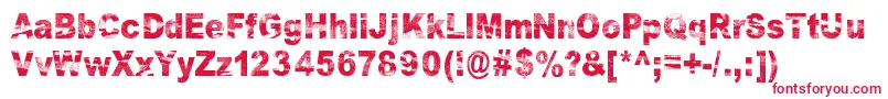 Razterhunch Font – Red Fonts on White Background