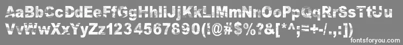 フォントRazterhunch – 灰色の背景に白い文字