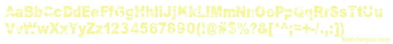 Шрифт Razterhunch – жёлтые шрифты