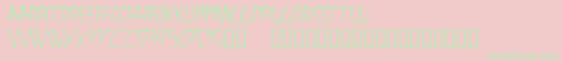 Aracnoide Font – Green Fonts on Pink Background