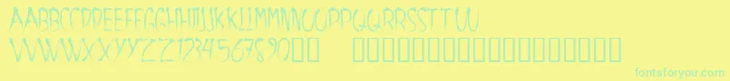Więcej informacji o czcionce Aracnoide Czcionka Aracnoide – zielone czcionki na żółtym tle