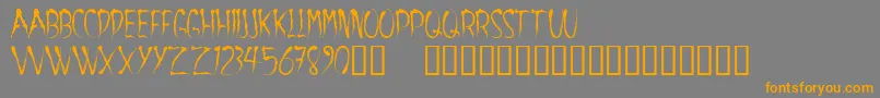 Aracnoide Font – Orange Fonts on Gray Background
