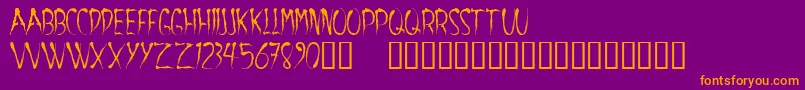 Aracnoide Font – Orange Fonts on Purple Background