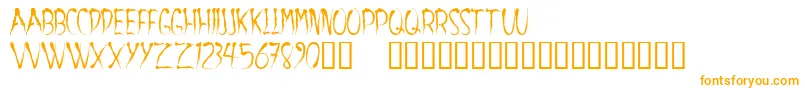 Aracnoide Font – Orange Fonts on White Background