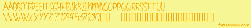 Aracnoide Font – Orange Fonts on Yellow Background