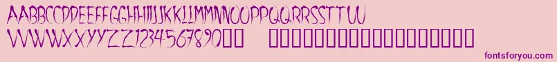 Aracnoide Font – Purple Fonts on Pink Background