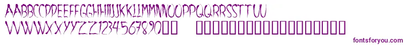 Aracnoide Font – Purple Fonts on White Background