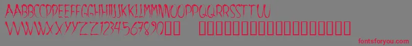 Aracnoide Font – Red Fonts on Gray Background