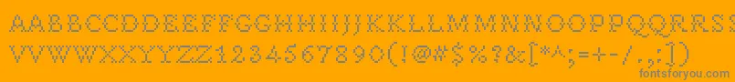 PeteroqueRegular Font – Gray Fonts on Orange Background