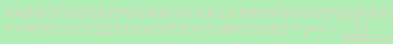 PeteroqueRegular Font – Pink Fonts on Green Background