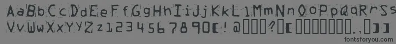 Trash Font – Black Fonts on Gray Background