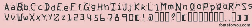 Trash Font – Black Fonts on Pink Background