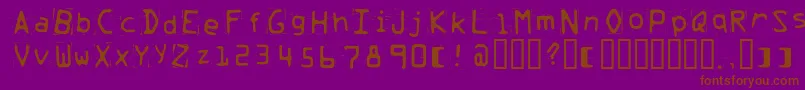 Trash-fontti – ruskeat fontit violetilla taustalla