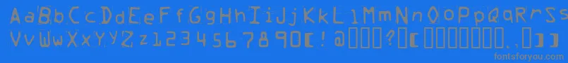 Trash Font – Gray Fonts on Blue Background