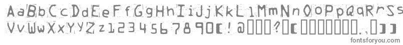Czcionka Trash – szare czcionki