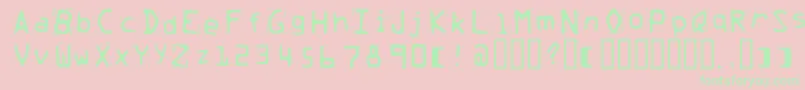 Trash Font – Green Fonts on Pink Background