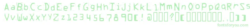 Trash Font – Green Fonts on White Background