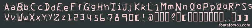 Trash Font – Pink Fonts on Black Background