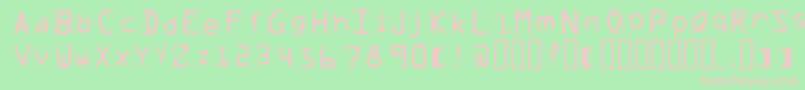 fuente Trash – Fuentes Rosadas Sobre Fondo Verde