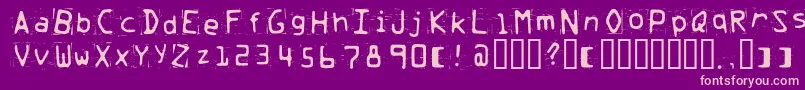 Trash Font – Pink Fonts on Purple Background