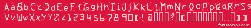 Trash Font – Pink Fonts on Red Background