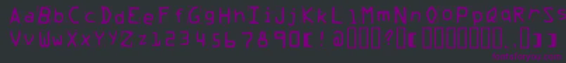 Trash Font – Purple Fonts on Black Background