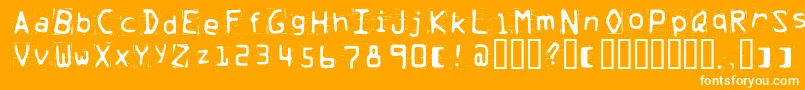 Trash Font – White Fonts on Orange Background