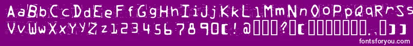Trash Font – White Fonts on Purple Background