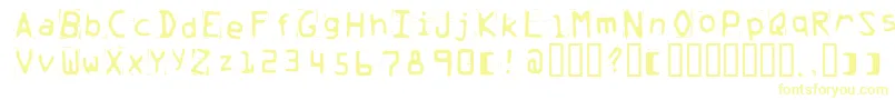 Trash Font – Yellow Fonts on White Background