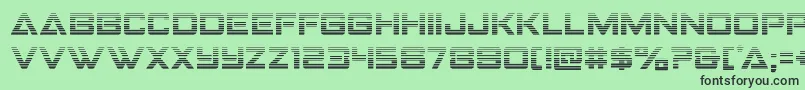 Strikefightergrad Font – Black Fonts on Green Background