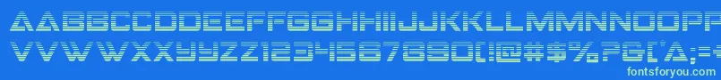 Strikefightergrad Font – Green Fonts on Blue Background