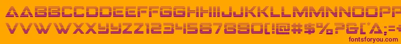 Strikefightergrad Font – Purple Fonts on Orange Background