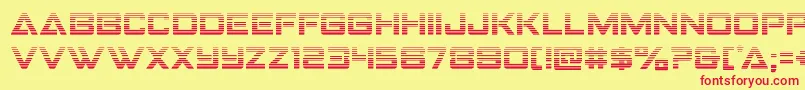 Strikefightergrad Font – Red Fonts on Yellow Background