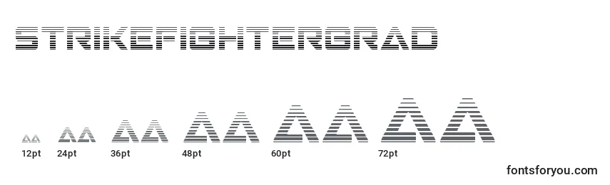 Размеры шрифта Strikefightergrad
