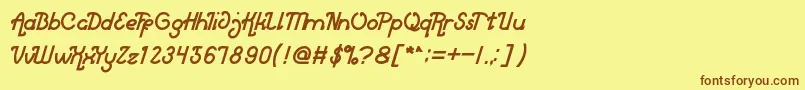 MarketLeader Font – Brown Fonts on Yellow Background