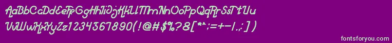 MarketLeader Font – Green Fonts on Purple Background