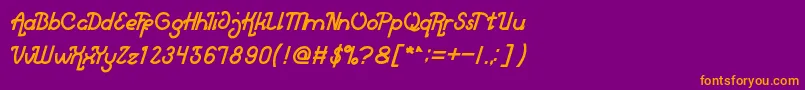 MarketLeader Font – Orange Fonts on Purple Background