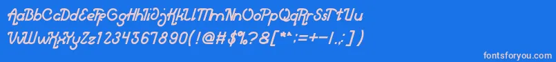 MarketLeader Font – Pink Fonts on Blue Background