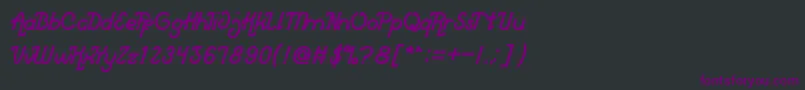 MarketLeader Font – Purple Fonts on Black Background