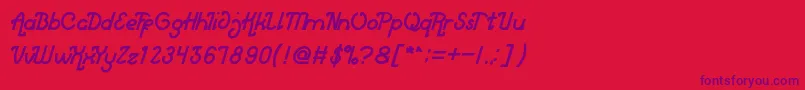MarketLeader Font – Purple Fonts on Red Background