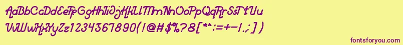 MarketLeader Font – Purple Fonts on Yellow Background