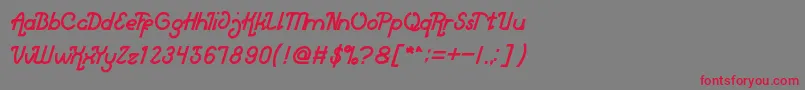 MarketLeader Font – Red Fonts on Gray Background