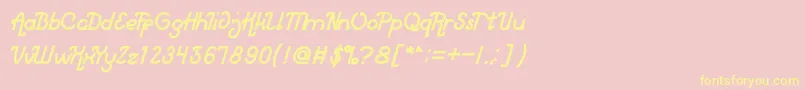 MarketLeader Font – Yellow Fonts on Pink Background