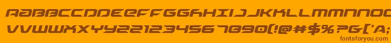 Drivecondital Font – Brown Fonts on Orange Background