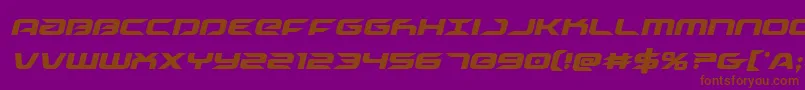 Шрифт Drivecondital – коричневые шрифты на фиолетовом фоне
